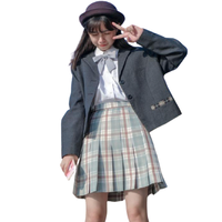 春日制服部 小林茶 JK制服 女士格裙 绿色 42cm S