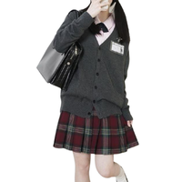 春日制服部 圣诞藤 JK制服 女士格裙 红色 42cm S