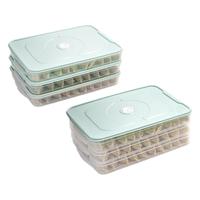 乐尚雅 保鲜盒 加大号 6层4盖 薄荷绿