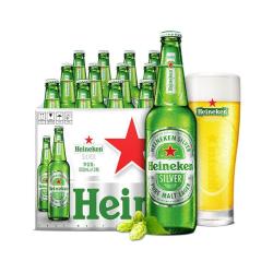 heineken喜力silver星银啤酒500ml12瓶送33024经典铝瓶开瓶器5