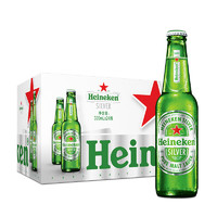 Heineken 喜力 silver星银啤酒 整箱装清爽啤酒 330mL 24瓶