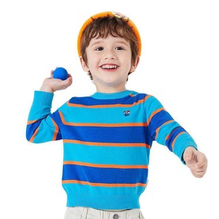 balabala 巴拉巴拉 208321103117 男童圆领毛衣 蓝色调 130cm