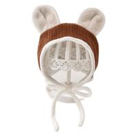 金顶冠 JDG-2020 婴儿护耳帽 咖啡色 均码