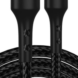 DINEINLY 电引力 双Type-C 60W 数据线 尼龙编织 1m 黑色