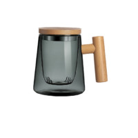 MUSHENGWANWU 木笙·玩物 初笙杯 玻璃杯(430ml、有内胆、榉木)