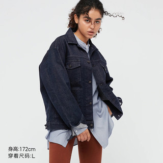 男装春秋款牛仔茄克(水洗产品) 439577 优衣库UNIQLO 深灰色160/76A/XS