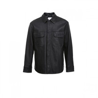 SELECTED 思莱德 男士皮夹克 421110010E40 黑色 L