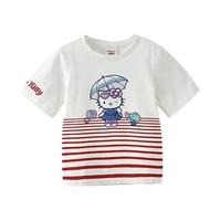 Hello Kitty 凯蒂猫 K161020 女童短袖T恤 中国红色 140cm