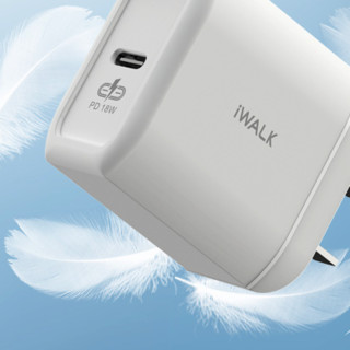 iWALK 爱沃可 ADL013 手机充电器 Type-C 18W 白色