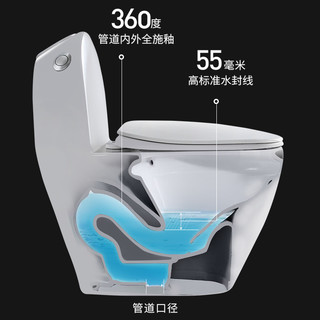 新品德国皇琥马桶家用卫生间陶瓷小户型成人虹吸式抽水普通坐便器