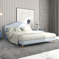喜临门床 防水科技布面料软床 单双人大床 现代简约婚床 自由 密色青1500*2000