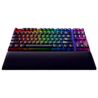 RAZER 雷蛇 猎魂光蛛 V2 竞技版 87键 有线机械键盘 黑色 段落光轴 RGB