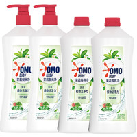 OMO 奥妙 果蔬餐具净 1.1kg*2瓶+1.1kg*2瓶补充装 绿茶海盐