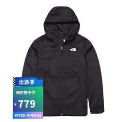 THE NORTH FACE 北面 TheNorthFace北面夹克男2021春款户外防风硬壳外套 4UDN/JK3 黑色 L