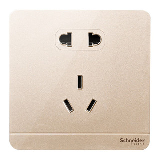 Schneider Electric 施耐德电气 AvatarOn绎尚系列 E83426_10US_WG_C1 五孔插座 薄暮金 十只装