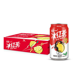 Uni-President 统一 冰红茶 罐装柠檬红茶饮料 310ML*24罐 整箱装