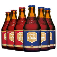 Chimay 智美 啤酒组合装 330ml*6瓶（智美红帽啤酒330ml*3瓶+智美蓝帽啤酒330ml*3瓶）