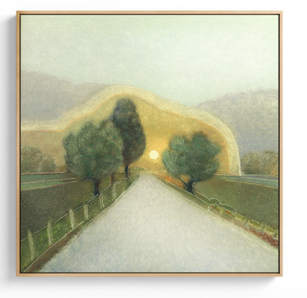 仟象映画 Rob《Towards the setting sun》60x60cm 现代简约客厅装饰画 艺术风景玄关书房挂画北欧油画