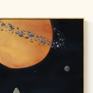waLLwa 墙蛙 同路工作室《恒星之子》D款 50x60cm 油画布 柚木合金框