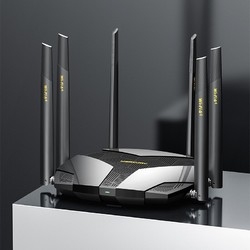 MERCURY 水星网络 X54G 双频5400M 家用千兆Mesh无线路由器 WiFi 6 单个装 黑色