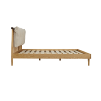 QuanU 全友 DW1022+105109 实木框架床+床垫+软包+床头柜 1.8m床