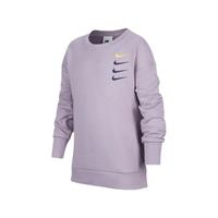 NIKE 耐克 Sportswear Swoosh 大童运动卫衣 DQ1118-555 雾紫 M