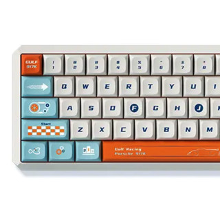 MOTOSPEED 摩豹 K5 Guif Racing联名定制款 68键 2.4G蓝牙 双模无线机械键盘 抹橙蓝 TTC静音红轴 RGB