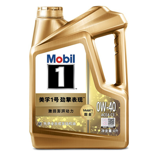 美孚 1号 超金 1号劲擎表现系列 0W-40 SN PLUS级 4L