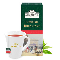 AHMAD 亚曼 TEA亚曼  英国原装进口英式早餐红茶  2g*25袋