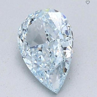 Blue Nile 1.01克拉GIA认证梨形彩钻蓝钻