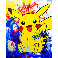 构得艺术 王佳诺《皮卡丘》62x74cm 2020 艺术微喷