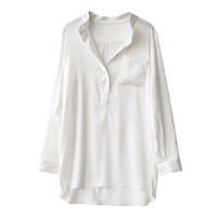 PEANOJEAN 女士长袖衬衫睡裙 6724 白色 M