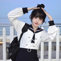 七月半夏 JK制服  平阳女子 水手服上衣 秋