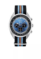 SEIKO 精工 Stainless Steel Solar Chronograph Recraft Series Stripe Nylon Strap Watch