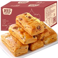 其妙 手撕千层酥面包 红豆味 500g