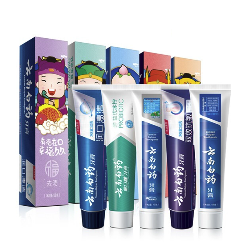 yunnanbaiyao 云南白药 牙膏礼盒装 五福限量版 5件套