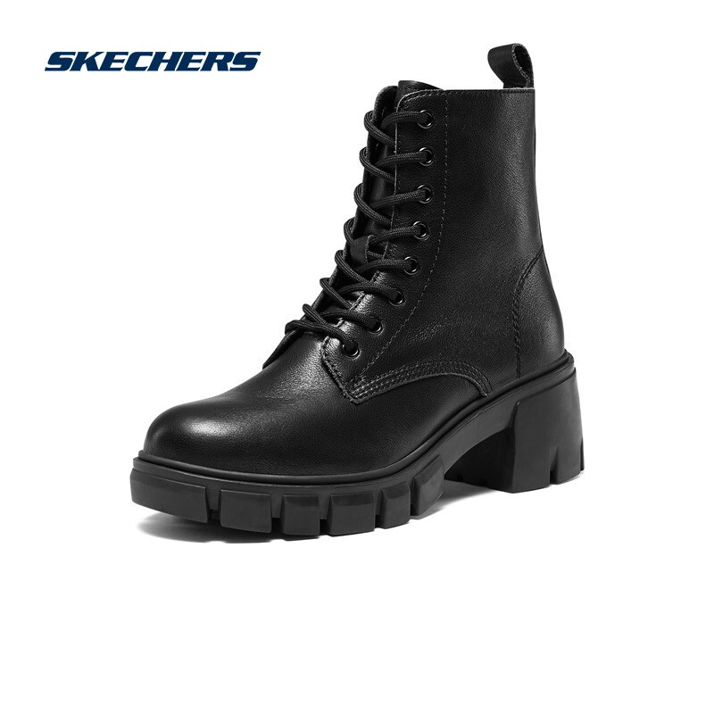 SKECHERS 斯凯奇 167341 女士粗跟马丁靴
