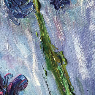 印象斑斓 阿杰 Jack《丁香鸢尾花》60x120cm 布面油画 简约框
