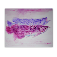 YWART.COM 艺网 侯岳《双龙鱼》63x51cm 2016 纸本水彩