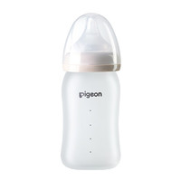 Pigeon 贝亲 简约风格系列 AA176 硅橡胶护层玻璃奶瓶 160ml SS 0月+
