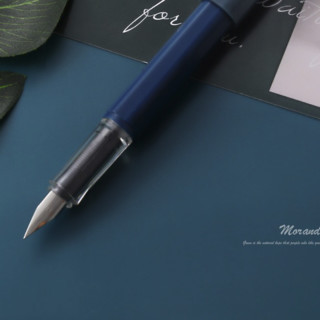 Jinhao 金豪 钢笔 166 马卡龙蓝 EF尖 礼盒装+墨囊 蓝色 2支装+墨水 15ml