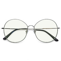 LOHO 防蓝光眼镜电脑护目镜女潮新品平光镜网红大圆框眼镜