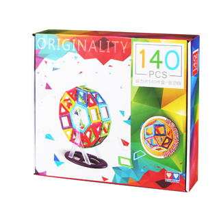 奥迪双钻创意拼装磁力片140件套儿童玩具DL391206