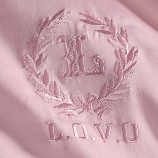 LOVO 乐蜗家纺 拉菲特 纯棉四件套 粉色 1.8m床