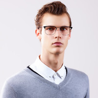 LOHO 眼镜框防蓝光眼镜平光护目镜时尚男士商务方框眼镜