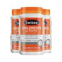 Swisse 斯维诗 儿童多维矿物质咀嚼片 橙子味 120粒*3瓶