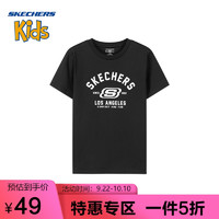 SKECHERS 斯凯奇 Skechers/斯凯奇正品 新款纯棉男童 夏装童装 短袖T恤儿童上衣男