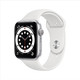 Apple 苹果 Watch Series 6 GPS款 44毫米银色铝金属表壳 白色运动型表带 M00D3CH/A