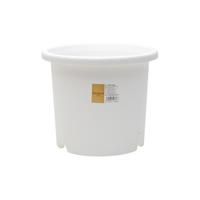 IRIS 爱丽思 Deepot深型 圆形花盆 白色 26.6*22.4cm