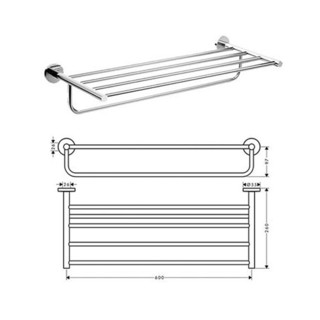 hansgrohe 汉斯格雅 罗格斯系列 41728007 浴室置物架套装 五件套